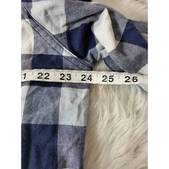 Wrangler Mens Button-Up Shirt Blue White Checkered Long Sleeve Pocket Knit 2XL - Picture 3 of 5